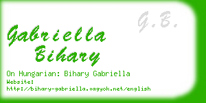 gabriella bihary business card